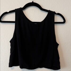 HYFVE Black Sleeveless Crop Top